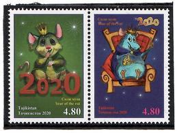 Tajikistan 2020 . Lunar Calendar (Year Of The Rat). 2v:4.80,4.80 - Tadschikistan