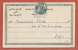 PORT SAID CARTE POSTALE AFFRANCHIE DE 1903 POUR POUR PARIS FRANCE - Cartas & Documentos