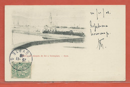 PORT SAID CARTE POSTALE AFFRANCHIE DE 1908 POUR POUR PARIS FRANCE - Lettres & Documents