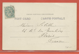 PORT SAID CARTE POSTALE AFFRANCHIE DE 1906 POUR POUR PARIS FRANCE - Brieven En Documenten