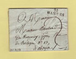 Mamers - 71 - Sarthe - Courrier De L'an 13 - 1801-1848: Précurseurs XIX