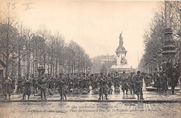 75010-PARIS- PLACE DU CHATEAU-D'EAU, LES TERRE PLEINS GARDES PAR L'INFANTERIE , PARIS LE 1er MAI 1906 - Arrondissement: 10