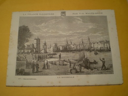 Gravure La Rochelle,Royan,Rochefort,Saintes, Charente; Description Physique,géographique,statistiques... Malte Brun 1881 - Sin Clasificación