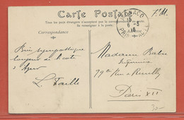 MONACO CARTE POSTALE EN FRANCHISE DE 1916 POUR PARIS FRANCE - Lettres & Documents