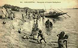 Inde   Calcutta   Barques Et Types Indigénes - Inde