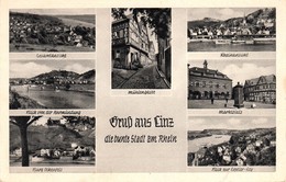 LINZ Rhein 1951 7-geteilte AK " Ortsansichten 7 " - Linz A. Rhein