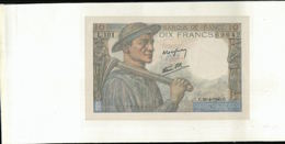 France Billet De 10 Francs  1945  (Mars Cahier Noir 4/5) - 10 F 1941-1949 ''Mineur''