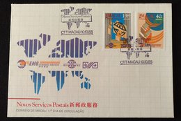 MAC1141-Macau FDC With 2 Stamps - New Postal Services - Macau - 1988 - FDC