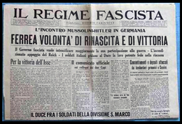 IL REGIME FASCISTA – 26 Aprile 1944 (incontro Mussolini / Hitler -  Il Duce Alla Div. S. Marco) - Italian