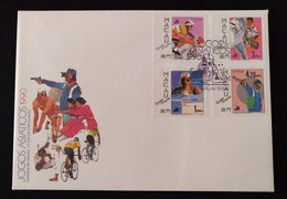 MAC1154-Macau FDC With 4 Stamps - XI. Asian Games 1990 - Macau - 1990 - FDC