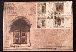 MAC1163-Macau FDC With 4 Stamps - Macau Doors And Windows - Macau - 1992 - FDC