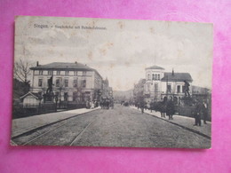 CPA ALLEMAGNE SIEGEN SIEGBRUCKE MIT BAHNHOFSTRASSE ANIMEE - Siegen