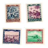 INDONESIA -  4 Timbres -  Pos Udara - Indonesia