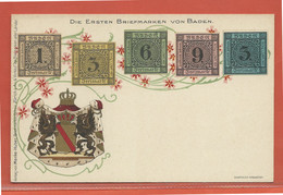 BADE CARTE POSTALE ILLUSTREE TIMBRES - Covers & Documents