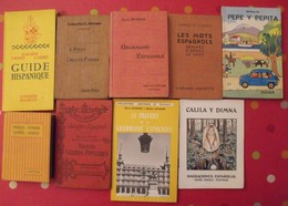 Lot De 9 Livres Scolaires Ou Pédagogiques En Espagnol. Espana. Espagne. Entre 1897 Et 1964. Dictionnaire - Non Classés