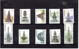 Corée Du Sud  - 10 Timbres  - Monuments - Monumenten