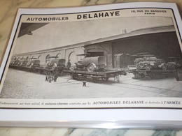 ANCIENNE PUBLICITE  CAMION CITERNE POUR L ARMEE RUSSE  DELAHAYE  1913 - Camions