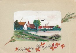 AK Fröhliche Pfingsten - Handgemalte Karte Joh. Möller - Unikat - Ca. 1950 (47905) - Pinksteren