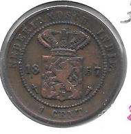 *indonesia  Netherlands East India 1 Cent 1857  Km 307.2   F+ - Dutch East Indies
