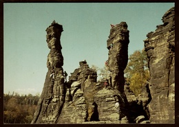 Elbsandsteingebirge  -  Die Herkulessäulen Im Bielatal  -  Ansichtskarten Ca.1985    (12517) - Rosenthal-Bielatal