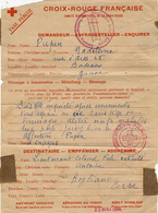 Décembre 43- Message Croix Rouge De Bordeaux Pour ROGLIANO ( Corse ) - WW II