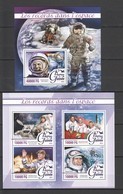 ST064 2016 GUINEE GUINEA SPACE ACHIEVEMENTS RECORDS 1KB+1BL MNH - Other
