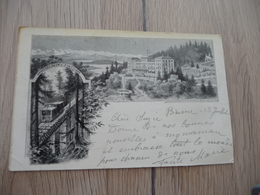 CPA Suisse Szwizerland Litho 1900 Drahtseibahn  Hôtel Imp Bienne - Bienne