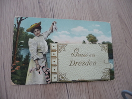 CPA Allemagne Deutschland Saxe Dresden Carte à Système Multi Vues Dépliant - Dresden