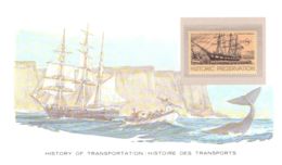 Carte Sur L'Histoire Des Transports Timbre Usa Le Charles W. Morgan Baleinier 1841 1921 3 Mâts - Whales