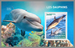 CENTRALAFRICA 2019 MNH Dolphins Delfine Dauphins S/S - OFFICIAL ISSUE - DH2009 - Dolphins