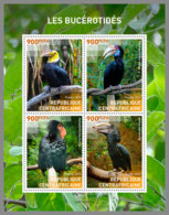 CENTRALAFRICA 2019 MNH Hornbills Nashornvögel Calaos M/S - OFFICIAL ISSUE - DH2009 - Otros