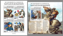 CENTRALAFRICA 2019 MNH Napoleon Bonaparte M/S+S/S - IMPERFORATED - DH2009 - Franz. Revolution