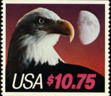 1985 USA Express Mail $10.75 Booklet Stamp Sc#2122 Eagle And Half Moon Bird - Stati Uniti