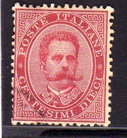 ITALIA REGNO ITALY KINGDOM 1879 RE UMBERTO I KING CENT. 10c USATO USED OBLITERE' - Gebraucht