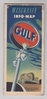 GULF Road Map Of Wisconsin-new York-milwaukee-illinois-iowa-virginia-ohio USA - Cartes Routières