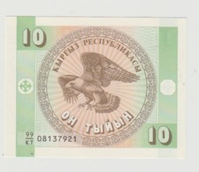 Banknote Kyrgyzstan-kirgistan-kirgizïe 10 Tynyn 1993 UNC - Kirgizïe