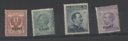 TIMBRES AVEC CHARNIERES OCCUPATION ITALIENNE - Egeo (Carchi)
