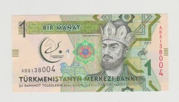 Banknote Turkmenistan 1 Manat 2017 UNC - Turkmenistán