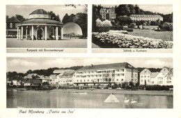 Bad Meinberg Lippe 1961 Dreigeteilte AK " Partie Am See Brunnentempel Schloß Kurheim " - Bad Meinberg