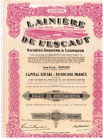 Titre Créé Après Le 06/10/1944 - Lainière De L'Escaut - Société Anonyme à Leupegem - N° 017303 - Déco - Textiel