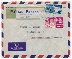 SYRIE - Enveloppe Depuis ALEP, En Tête Païlian Frères, Affranchissement Composé, 1960 - Syria