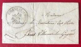 France 1839, Lettre De Chateau-Chinon - Réexpédiée - (B3207) - 1801-1848: Précurseurs XIX