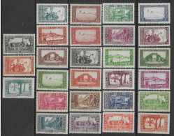 ALGERIE - 1936 - YVERT N°101/126 ** MNH  (113+116+118+121+123 * MLH) - COTE = 81 EURO - Unused Stamps