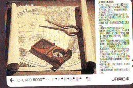 Compass Boussole Kompaß Kompas Sur Carte JAPAN (51b) East West South North - Astronomy