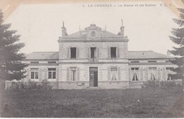 FRANCE - CARTE POSTALE - LE CHESNAY - LA MAIRIE ET LES ECOLES - Le Chesnay