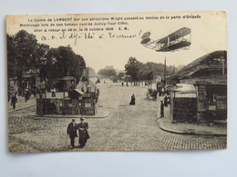 C. P. A. : 75 : PARIS : Le Comte De LAMBERT Sur Son Aéroplane Wright Passant Au-dessus De La Porte D'Orléans, Animé,1909 - Arrondissement: 14
