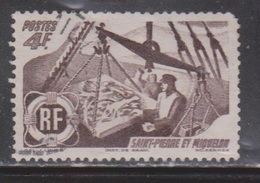ST PIERRE & MIQUELON Scott # 336 Used - Weighing The Catch - Used Stamps
