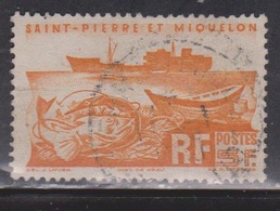 ST PIERRE & MIQUELON Scott # 337 Used - Fishing Boat & Dory - Used Stamps