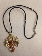 Collier Fantaisie Réglable Avec En Pendentif Un Dragon De Type Médiéval - Autres & Non Classés