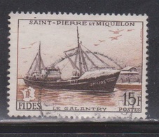 ST PIERRE & MIQUELON Scott # 350 Used - Fish Freezer Trawler Le Galantry - Used Stamps